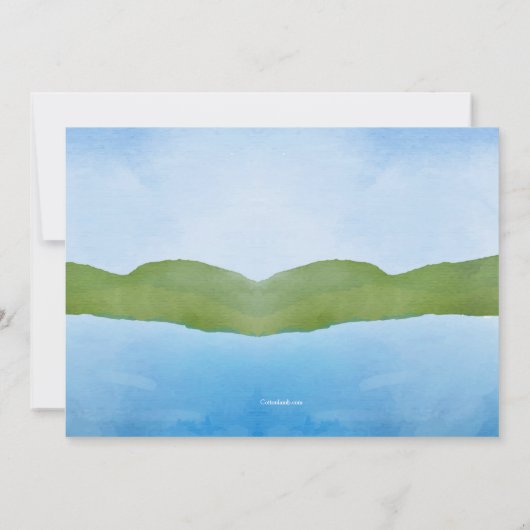 Yacht Waterverf Uitnodiging (Achterkant)