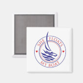 Yachtees_She drijft mijn bootmagneet Magneet (Voorkant / Achterkant)