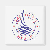 Yachtees_She drijft mijn bootmagneet Magneet (Voorkant)