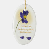 YachTees_"Ze houdt van me, ze houdt van mijn jacht Keramisch Ornament (Rechts)