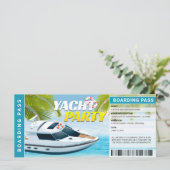 Yachting Boat Cruise Birthday Party Uitnodiging (Staand voorkant)