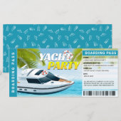 Yachting Boat Cruise Birthday Party Uitnodiging (Voorkant / Achterkant)