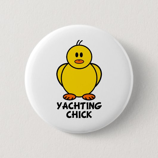 Yachting Chick Ronde Button 5,7 Cm (Voorkant)