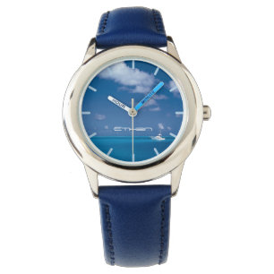 Yachting in het blauw horloge