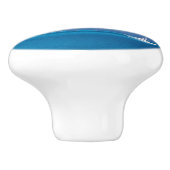 Yachting in het blauw keramische knop (Zijkant)