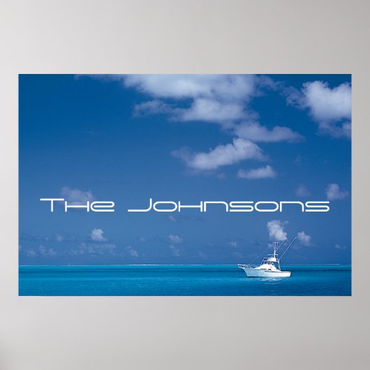 Yachting in het blauw poster (Voorkant)