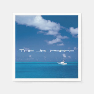 Yachting in het blauw servet