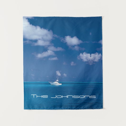 Yachting in het blauw wandkleed (Voorkant)