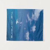 Yachting in het blauw wandkleed (Voorkant (horizontaal))