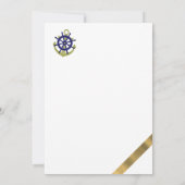 Yachting voor de 50e trouwdag kaart (Achterkant)