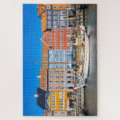 Yachts Along Colorful Nyhavn Waterfront Kopenhagen Legpuzzel (Verticaal)