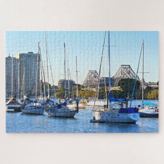 Yachts, Brisbane, Queensland, Australië Legpuzzel (Horizontaal)