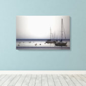 Yachts II gewikkeld canvas Afdruk (Insitu (Houten vloer))