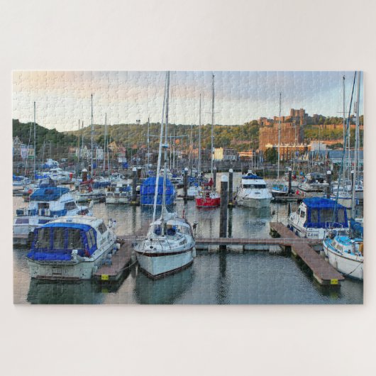 Yachts in marina, Dover, Kent, Engeland Legpuzzel (Horizontaal)
