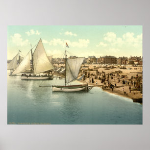 Yachts Start Yarmouth, Norfolk, Engeland Poster