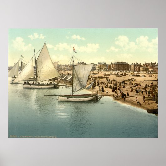 Yachts Start Yarmouth, Norfolk, Engeland Poster (Voorkant)
