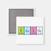 Yacine periodiek table name magnet (Voorkant / Achterkant)