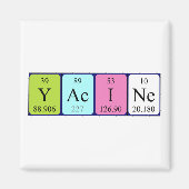 Yacine periodiek table name magnet (Voorkant)