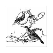 Yacou Vogel Houten Stempel (Afrduk)