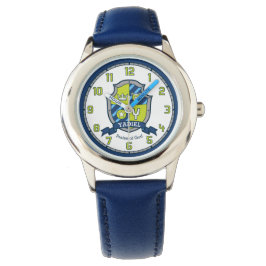 Yadiel naam betekent kuif letter Y beer blauw groe Horloge