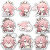Yae Miko Stickers (Voorkant)