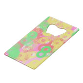 Yaei abstracte kunst 888888 creditkaart flessenopener (Voorkant Gekanteld)