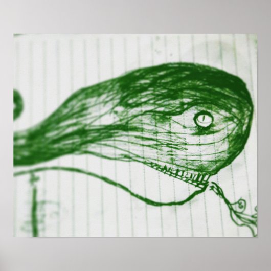 yaei groene walvis poster (Voorkant)