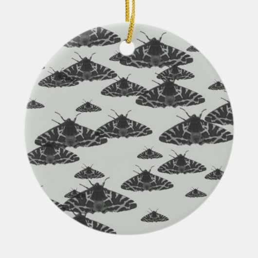 Yaei moth butterflies op witte achtergrond keramisch ornament (Voorkant)