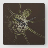 yaei spider vierkante klok (Voorkant)