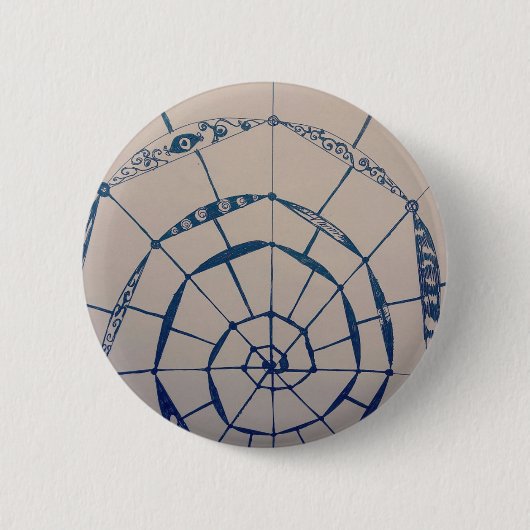Yaei Spiderwebs Art Ronde Button 5,7 Cm (Voorkant)