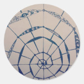 yaei spiderwebs art  ronde sticker (Voorkant)