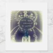 yaei uploadt uw bewustzijn naar de computer wijn etiket (Enkel label)