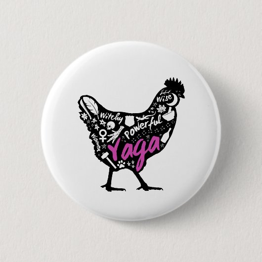 Yaga Kip Ronde Button 5,7 Cm (Voorkant)