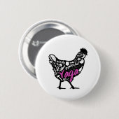 Yaga Kip Ronde Button 5,7 Cm (Voorkant /achterkant)