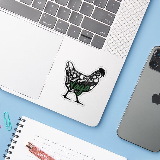 Yaga Kip Sticker (Laptop met iPhone)