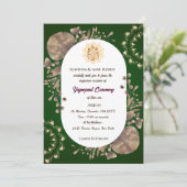 Yagnopavit Upanayanam Hindoe Thread Janeu Ceremoni Kaart (Staand voorkant)