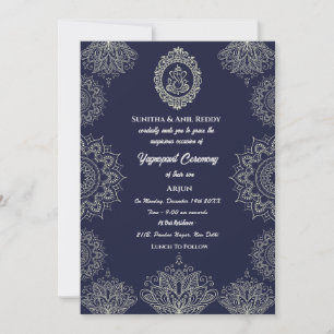 Yagnopavit Upanayanam Hindoe Thread Janeu Ceremoni Kaart