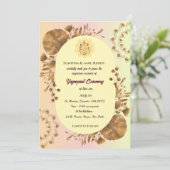 Yagnopavit Upanayanam Hindoe Thread Janeu Ceremoni Kaart (Staand voorkant)