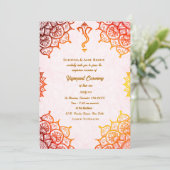 Yagnopavit Upanayanam Hindoe Thread Janeu Ceremoni Kaart (Staand voorkant)