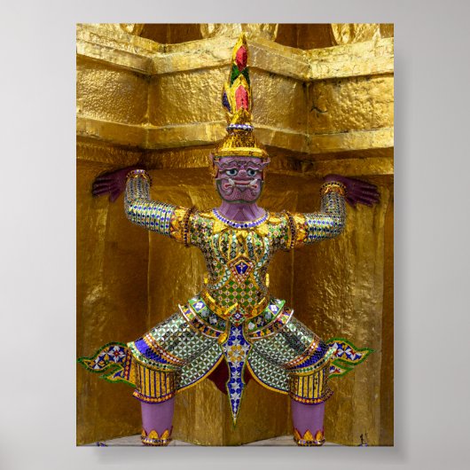 Yahsha statue in Bangkok Poster (Voorkant)