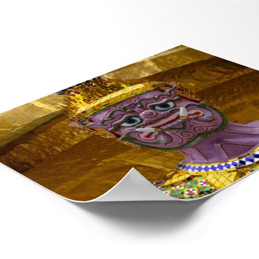 Yahsha statue in Bangkok Poster (Hoek)