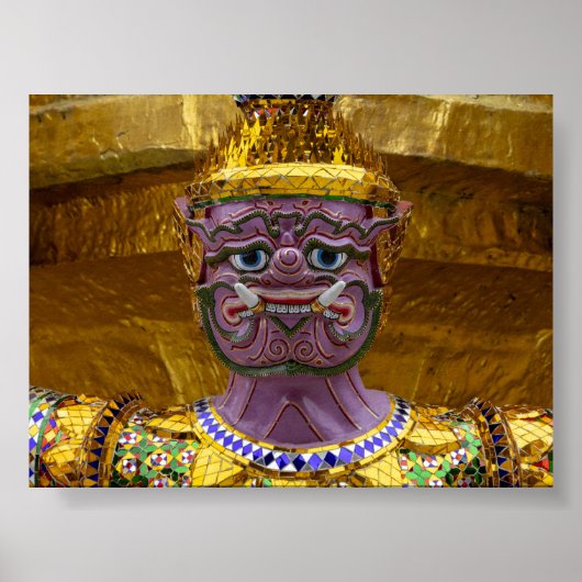 Yahsha statue in Bangkok Poster (Voorkant)