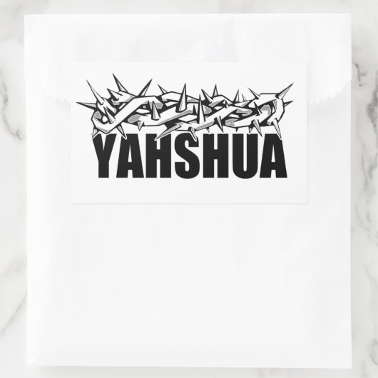 Yahshua Rechthoekige Sticker (Tas)