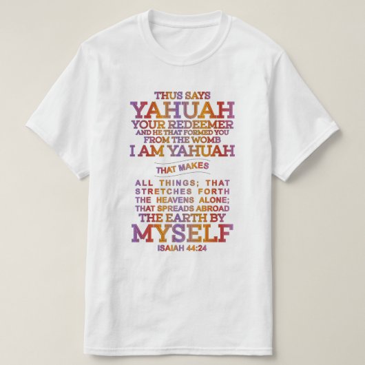 Yahuah T-shirt (Design voorkant)
