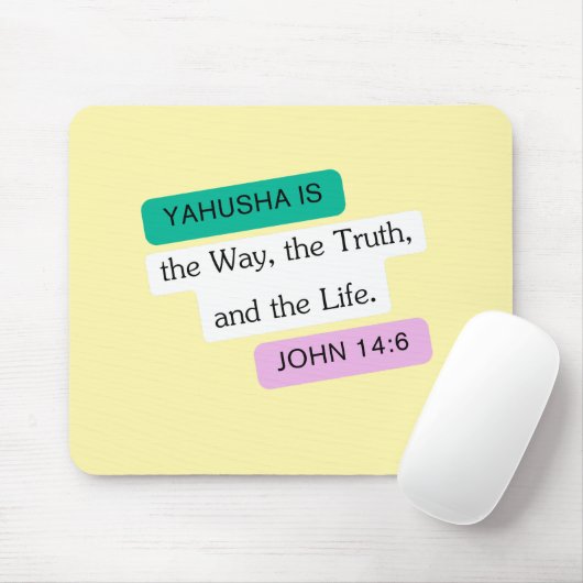 Yahusha is de manier van grafisch ontwerpen muismat (Met muis)