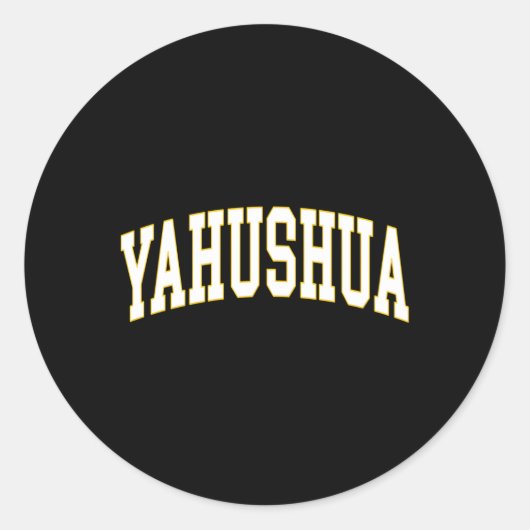 Yahushua Yahshua Ronde Sticker (Voorkant)