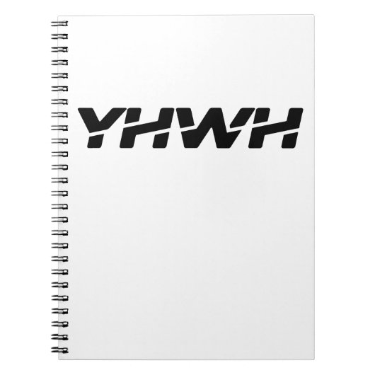 Yahweh Black Spiral Notitieboek (Voorkant)