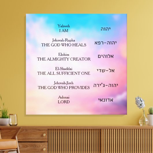 Yahweh Canvas Afdruk (Insitu (Woonkamer))