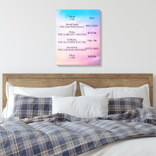 Yahweh Canvas Afdruk (Insitu (Slaapkamer))