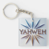 Yahweh & Dove Acryl Sleutelhanger –Ai ontwerp (Voorkant)